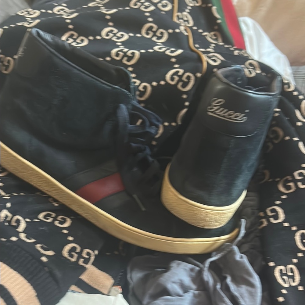Gucci Black High-Top Sneakers